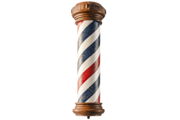 Classic Barbershop Pole Red White Blue Stripes Vintage Style Nostalgia