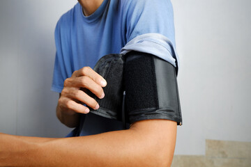 Fototapeta premium Measuring Blood Pressure with a Sphygmomanometer