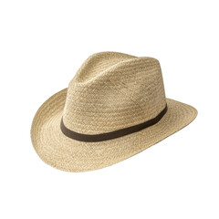 Stylish summer hat with brown band, perfect for sunny days
