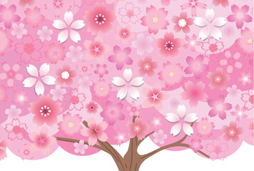 桜　和紙　模様　背景　