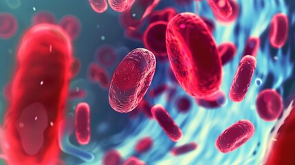 A person suffering from sepsis is lying in a hospital bed. Nurses and doctors are closely monitoring the patient's condition, checking vital signs and administering necessary treatments. The scene sho