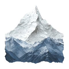 Obraz premium Mountain Landscape Isolated on Transparent Background for Graphics