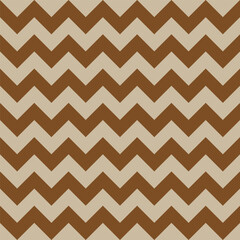 Chevron zigzag pattern. Brown and beige background. Repetitive geometric texture. Vector seamless design.