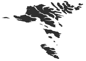 vector map in the faroe islands with black color © Riki