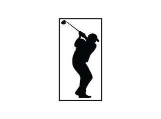 golf player silhouette