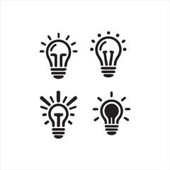 light bulb icon set