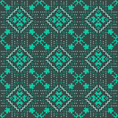 cross stitch ethnic embroidery needlework abstract artwork seamless geometric pattern printed background fabric wallpaper handdrawn line colorful template fashion element
