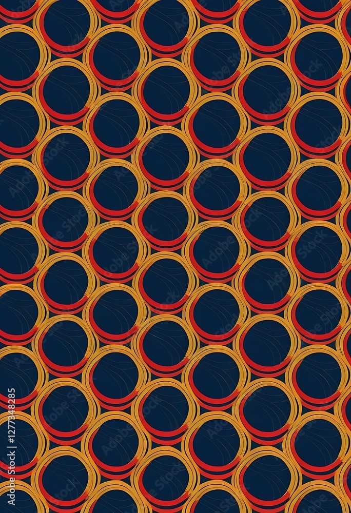 Aufkleber abstract circular geometry, a textured interplay of color and shape