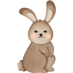 Rabbit watercolor element png file