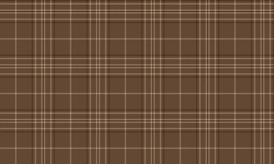 Seamless plaid pattern, brown, cream, modern charm, suitable for designing clothes, skirts, pants, giving a warm and classic feeling. Vector illustration.