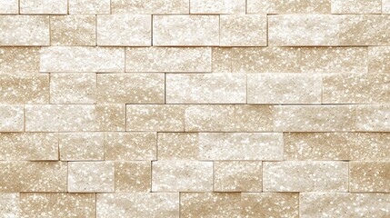 Obraz premium Beige Glitter Brick Wall Tile Texture