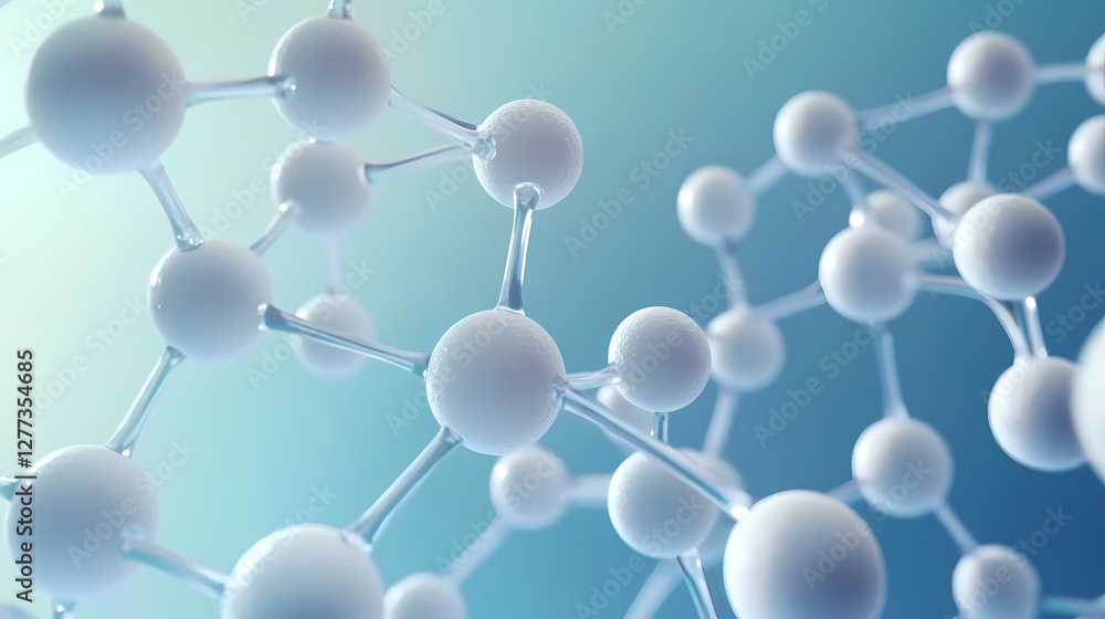 Poster 3d molecular structure rendering