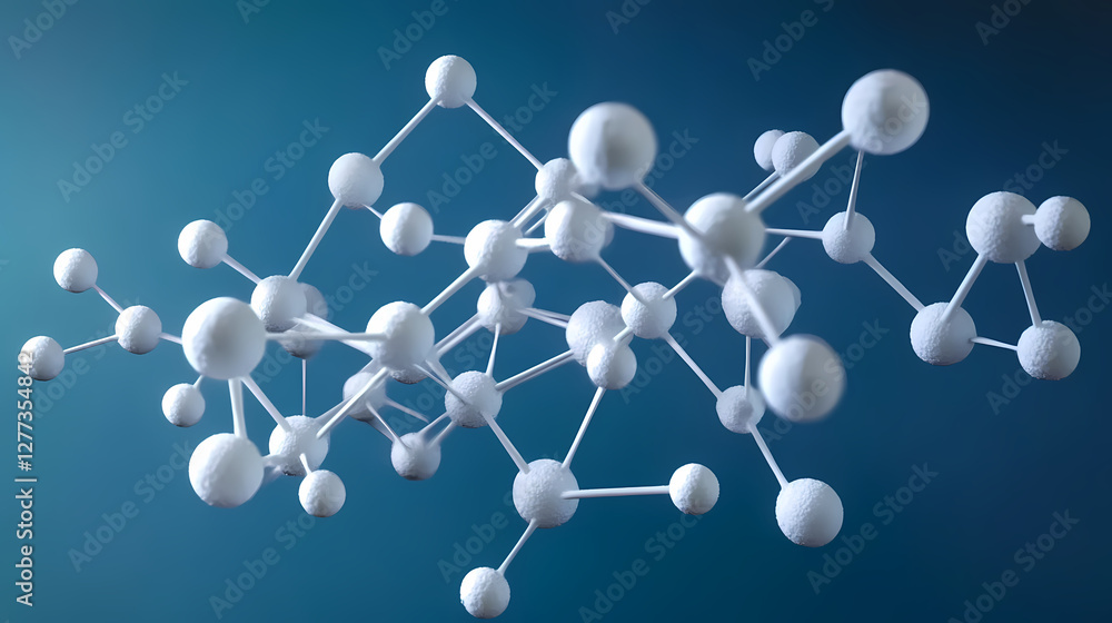 Poster 3d molecular structure rendering