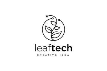 Creative Leaf Technology Logo Design Template
