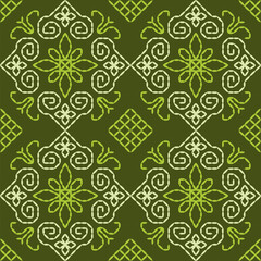  stitch embroidery fabric pattern needlework seamless geometric abstract culture decorative hand drawn tribal asian template printed colorful line artwork black background quilt wallpaper 