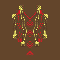  stitch embroidery fabric pattern needlework seamless geometric abstract culture decorative hand drawn tribal asian template printed colorful line artwork black background quilt wallpaper 