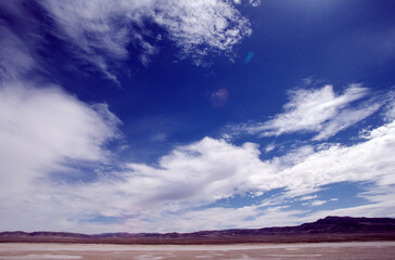 Colorful clouds and Death Valley