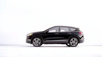 Fototapeta premium Sleek Black SUV Modern Luxury Car Studio Shot Side View