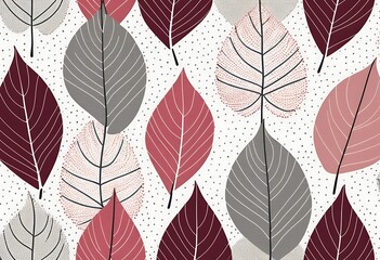 Obraz premium Stylized autumn leaf pattern with gentle colors and soft background