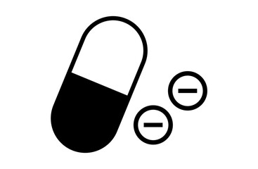 錠剤とカプセルの薬のアイコン