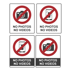 Flat symbol of no photography sign