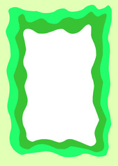 Green wavy frame for text