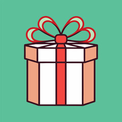 gift box with red ribbon