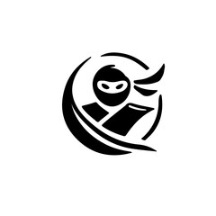 vector icon of a ninja