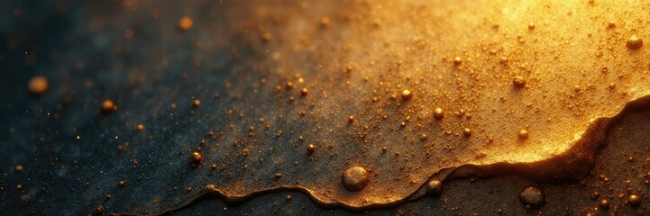 Obraz premium Mottled earthy tones blend with metallic gold accents, GradientEffect, NatureLover