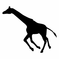 giraffe silhouette with long neck