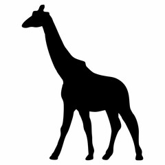 giraffe silhouette with long neck