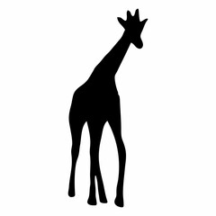 giraffe silhouette with long neck