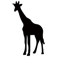 giraffe silhouette with long neck