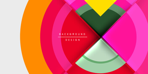 Target circle geometric abstract shapes. Vector Illustration For Wallpaper, Banner, Background, Card, Book Illustration, landing page