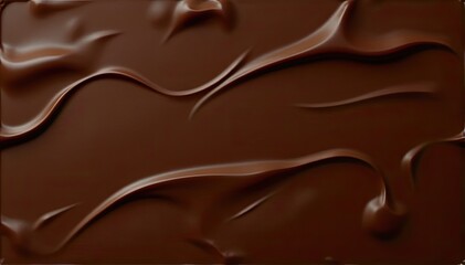 Naklejka premium Smooth Dark Chocolate Melted Texture Background for Culinary Use
