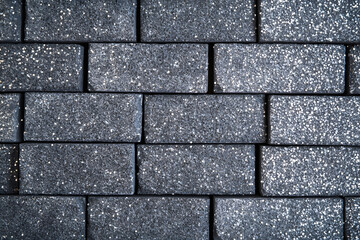 Fototapeta premium Dark Gray Glitter Brick Wall Texture