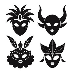 black and white tattoo. mask carnival mardi gras