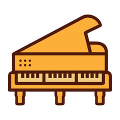 Grand piano music instrument