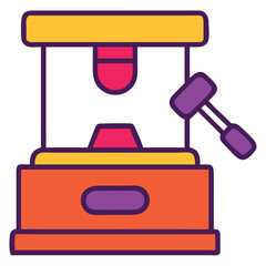 Hammer game carnival icon