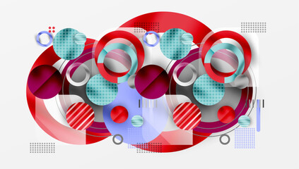 Fototapeta premium Abstract background - layered geometric shapes with smooth gradients and transparency