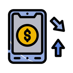 Payment charge displaying financial symbols perfect for business presentations, financial apps, stock market articles, investment websites, and techbased financial services marketing.