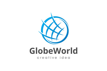 Creative Globe Concept Logo Design Template