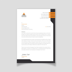 Corporate and printable letterhead design template 
