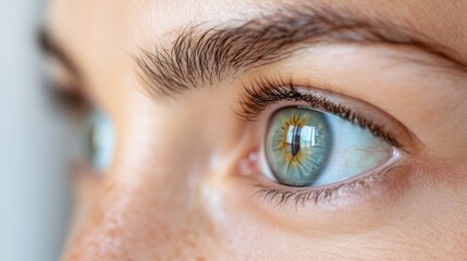 Obraz premium Intriguing close-up of a gray cat's mesmerizing yellow eye