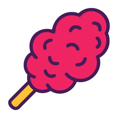 Cotton candy carnival icon