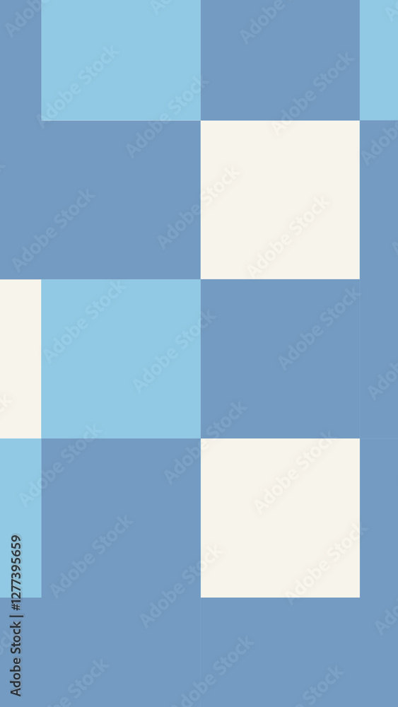 Wall mural vertical background abstract squares in blue and white. a versatile design element for backgrounds, 