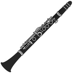 Oboe silhouette vector illustration