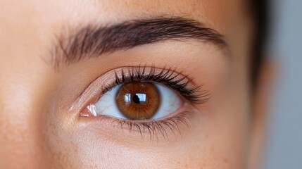 Obraz premium Captivating gaze of a beautiful animal with rich brown eyes and lovely lashes