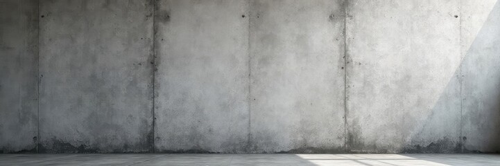 Obraz premium Distressed concrete wall; faded, mottled gray tones, damaged, concrete, abstract