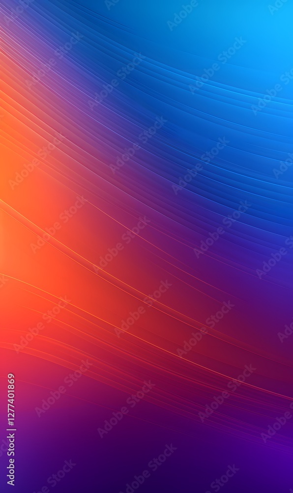 Poster abstract background with orange gradient. abstract background with lines. blurry orange and purple b